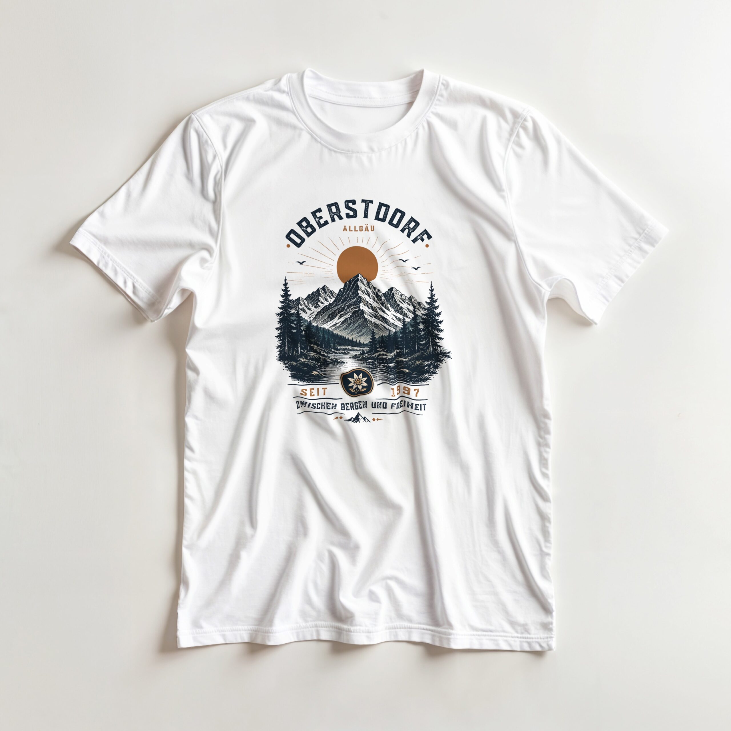 Personalisiertes Oberstdorf T-Shirt Wunschjahr Berge Shirt Vintage Allgäu Wandern Geschenk Outdoor Natur Bekleidung Bayern Alpen S-5XL – Bild 2