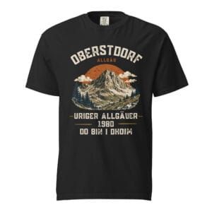 Oberstdorf Allg&auml;u Vintage T-Shirt &ndash; "Do bin i dhoim" Berge Shirt (Comfort Colors)